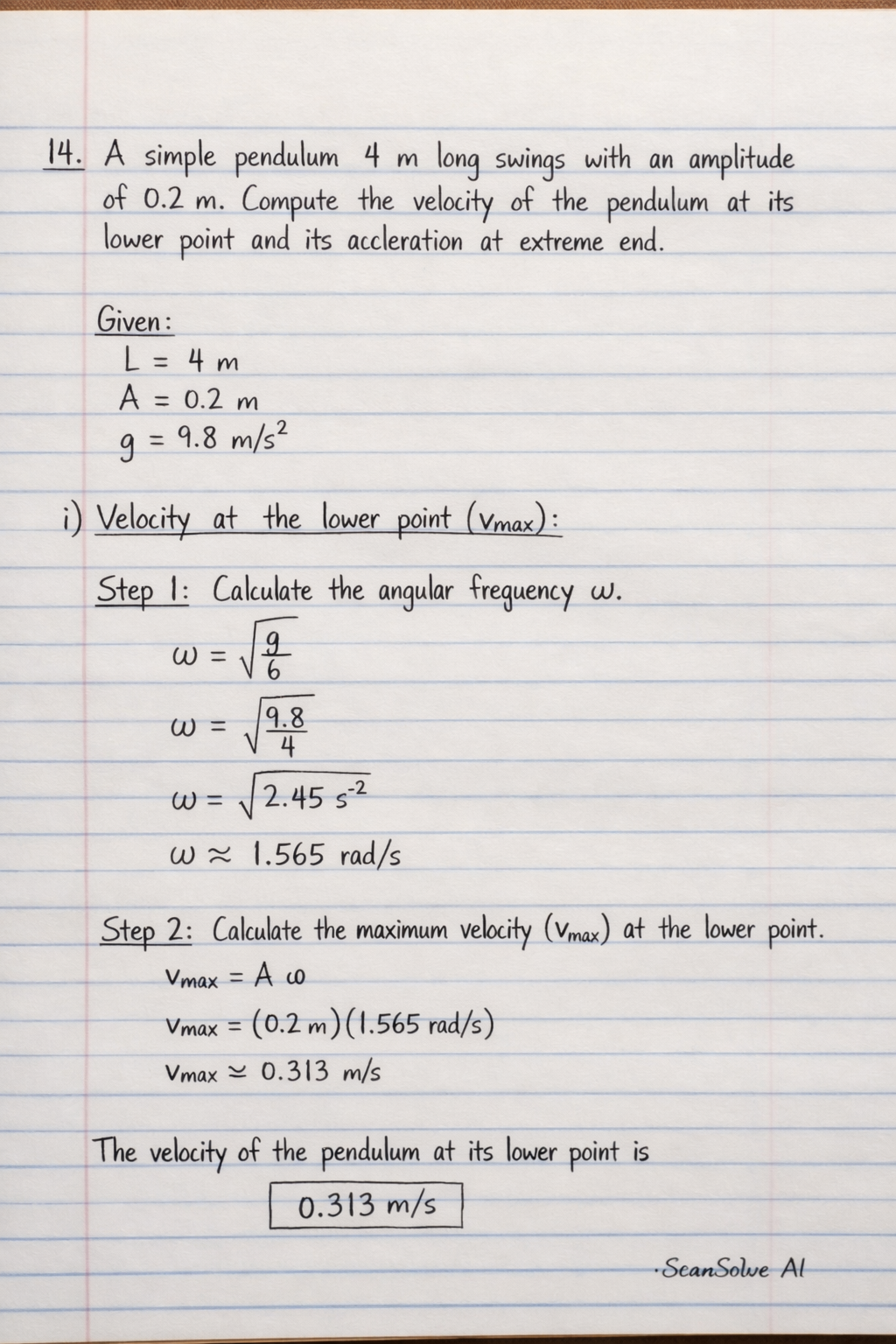 Handwritten step-by-step solution preview