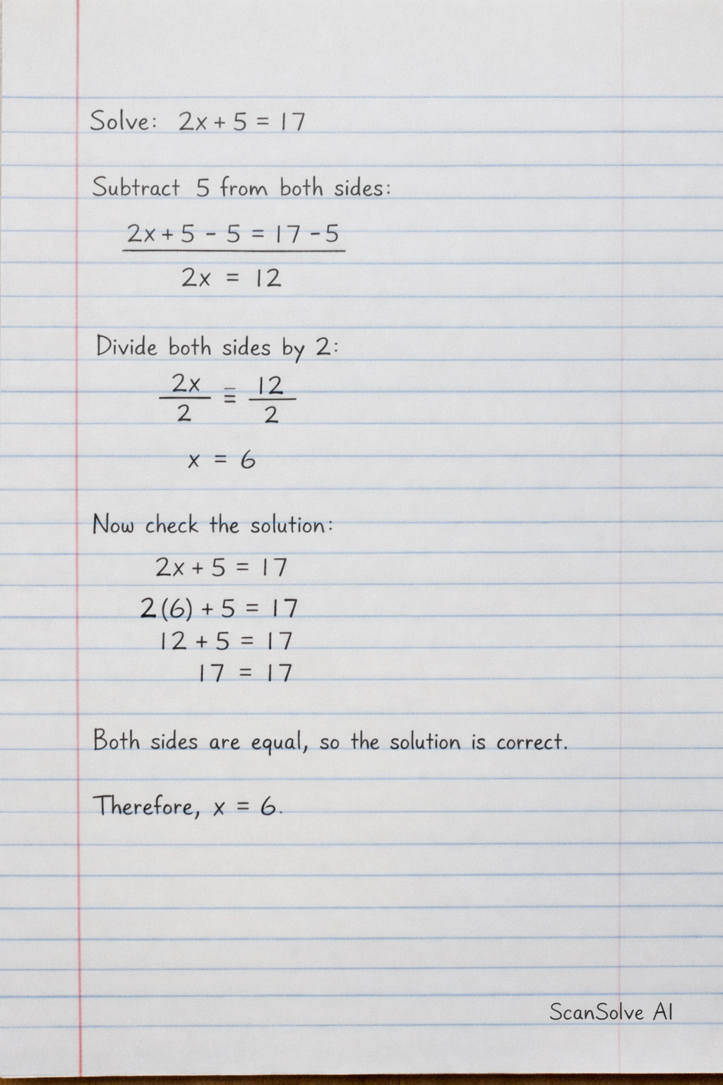 Handwritten step-by-step solution preview