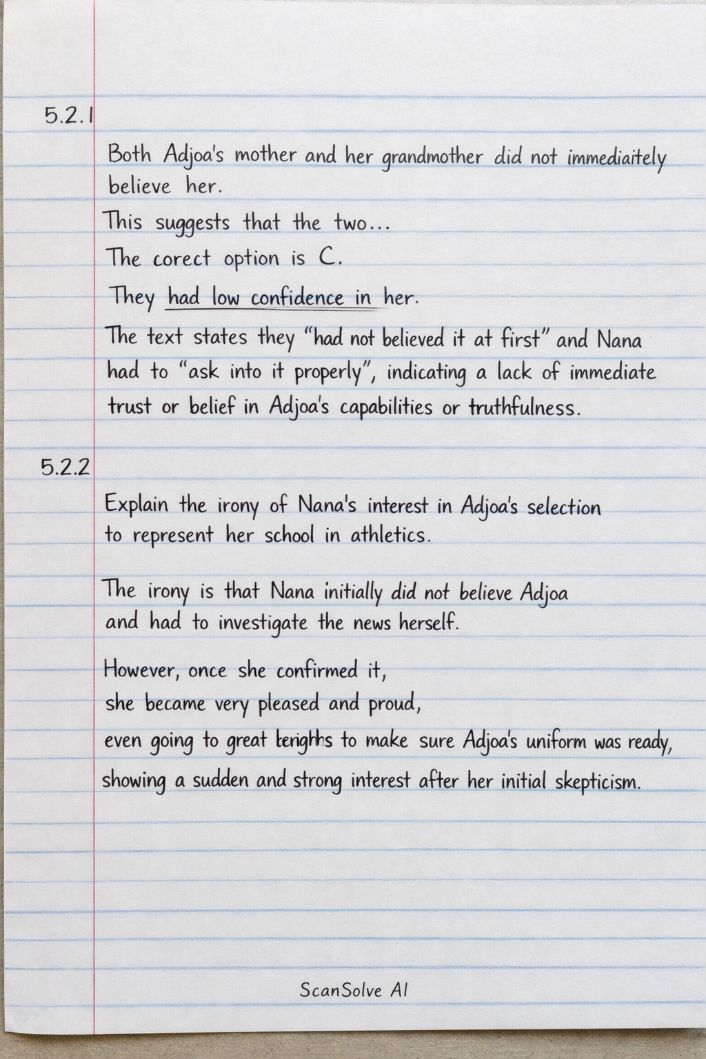 Handwritten step-by-step solution preview
