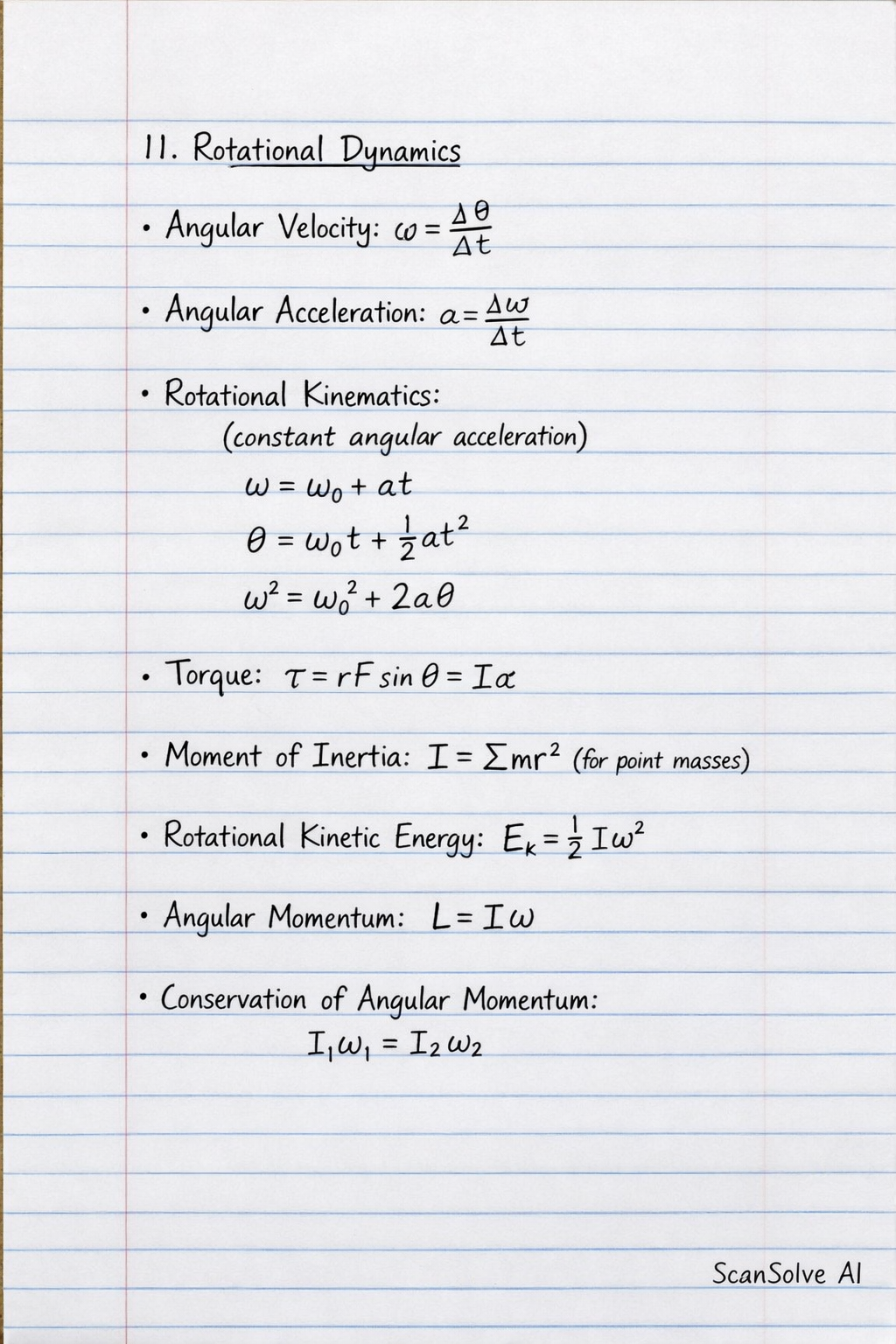 Handwritten step-by-step solution