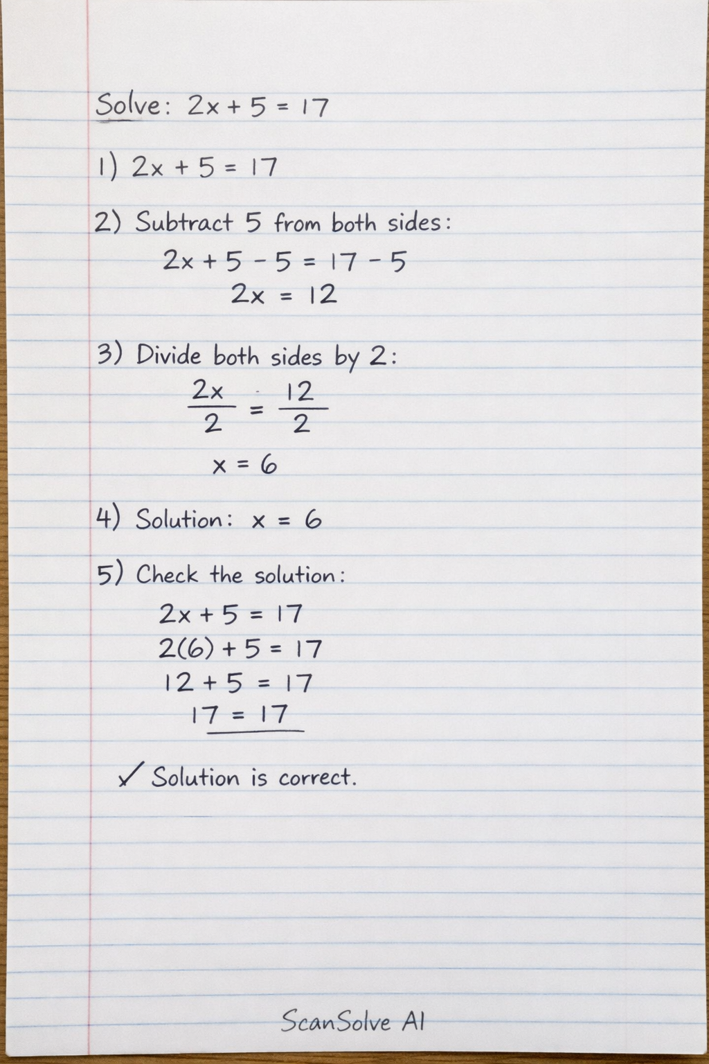 Handwritten step-by-step solution preview
