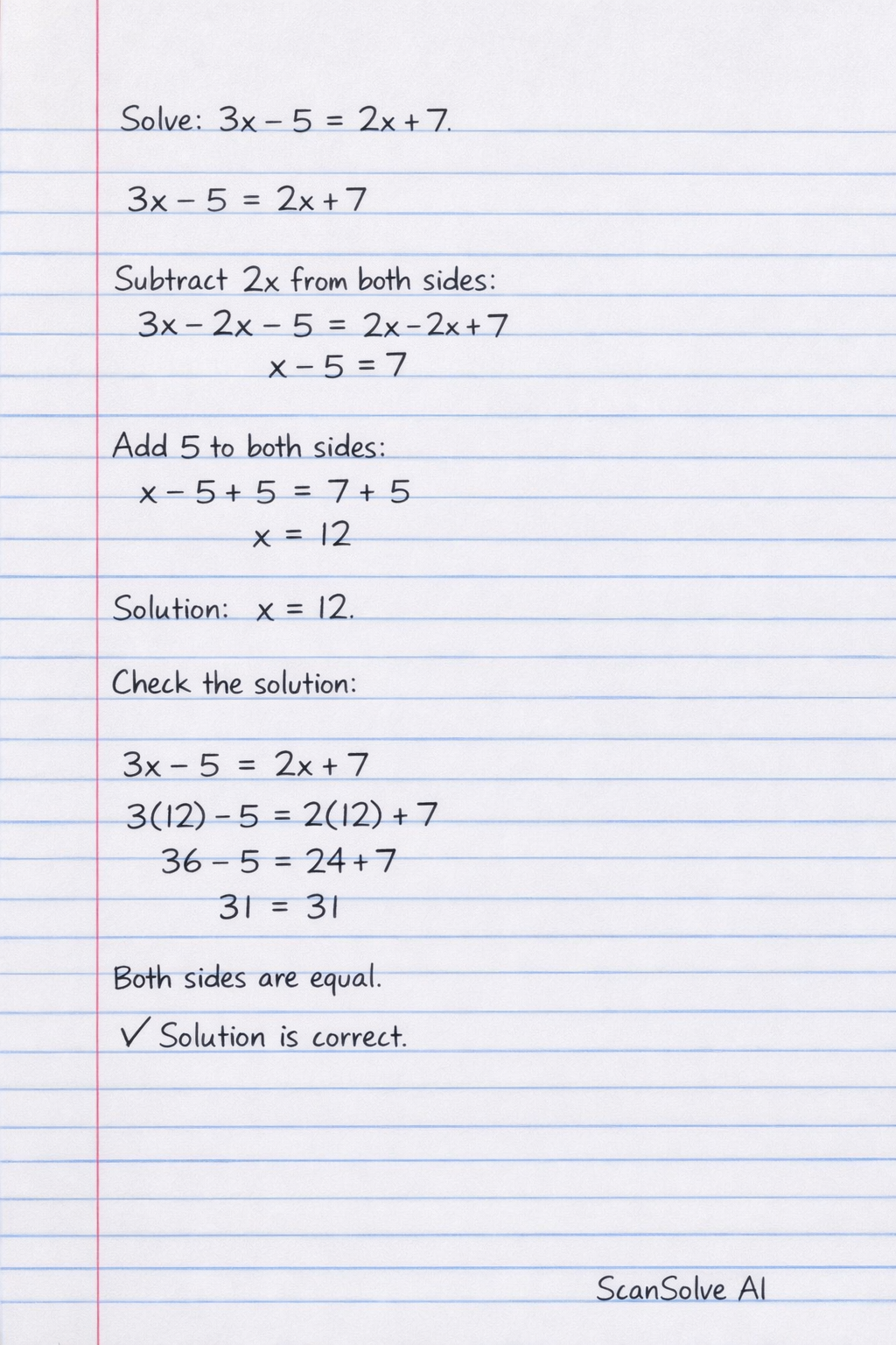 Handwritten step-by-step solution preview