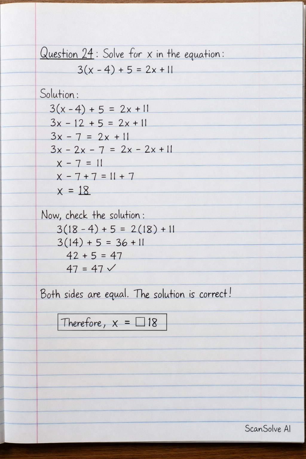 Handwritten step-by-step solution preview