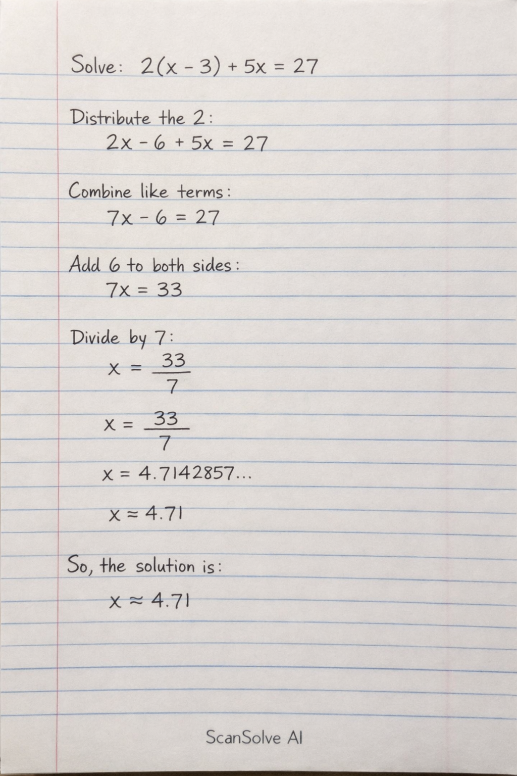 Handwritten step-by-step solution preview