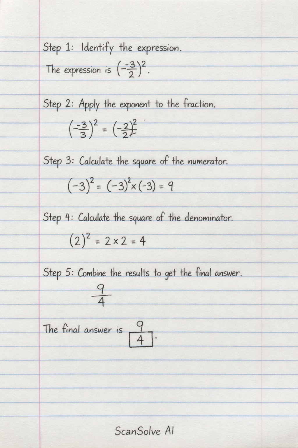 Handwritten step-by-step solution preview