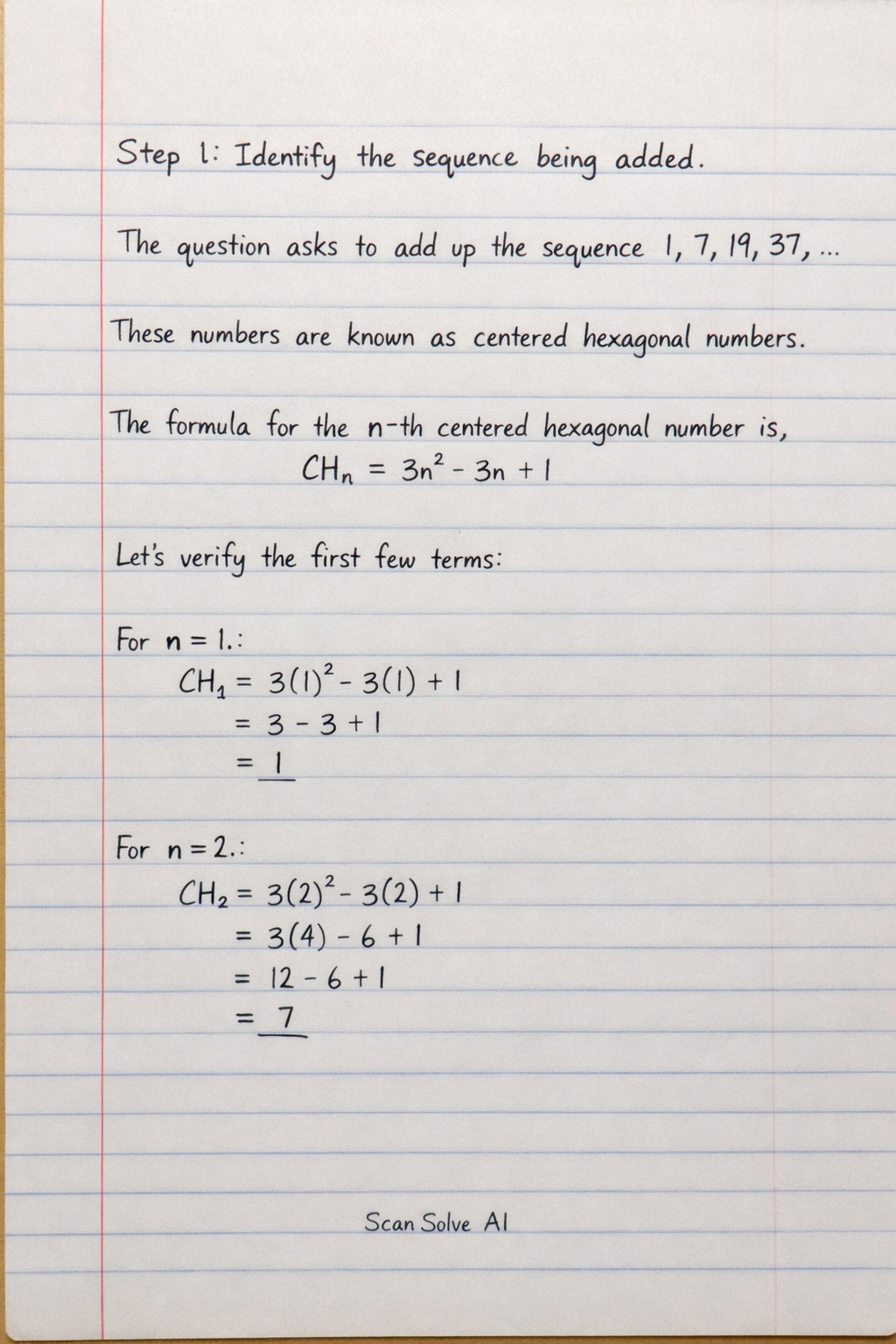 Handwritten step-by-step solution preview