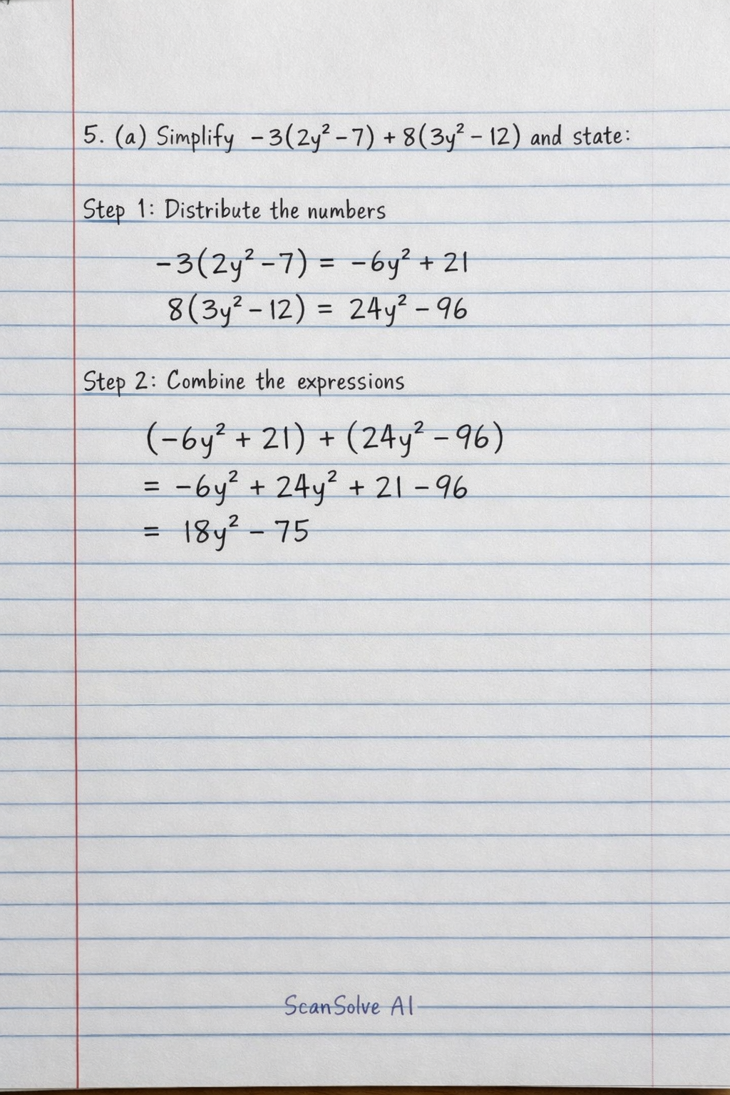 Handwritten step-by-step solution preview