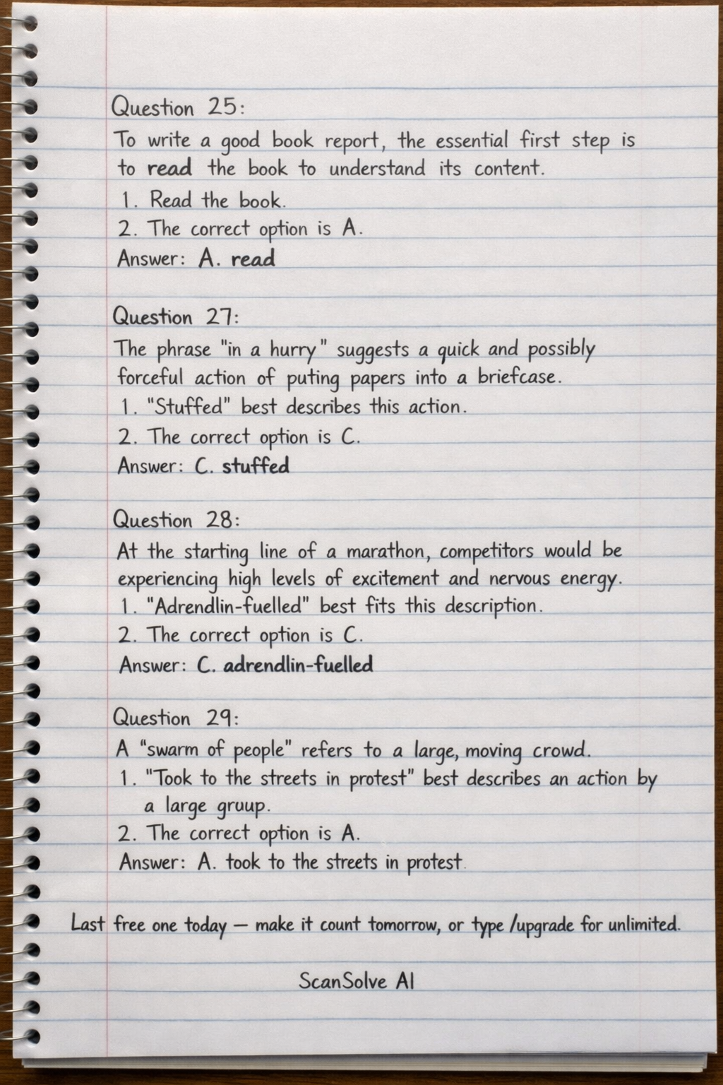 Handwritten step-by-step solution preview