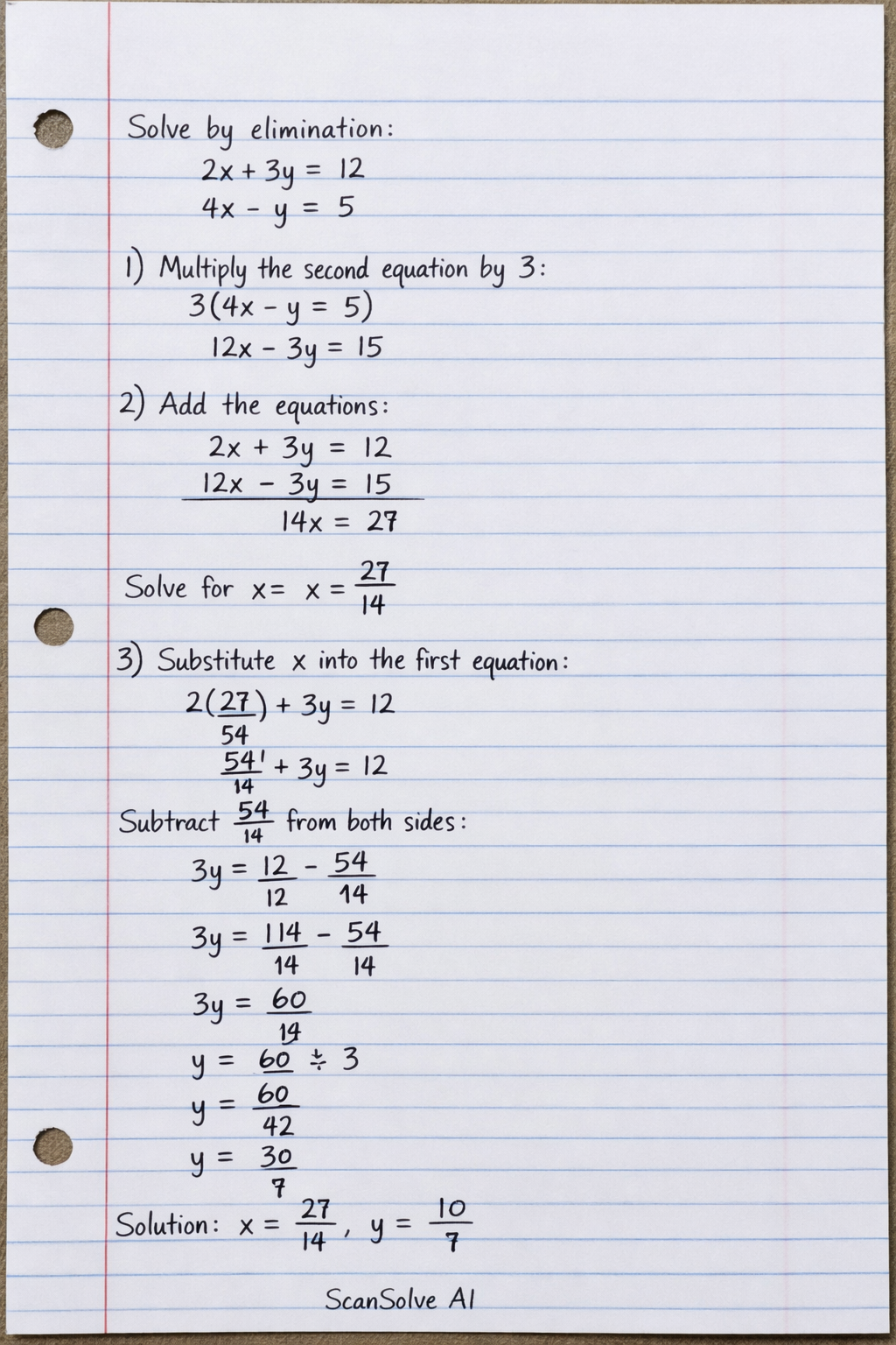 Handwritten step-by-step solution preview