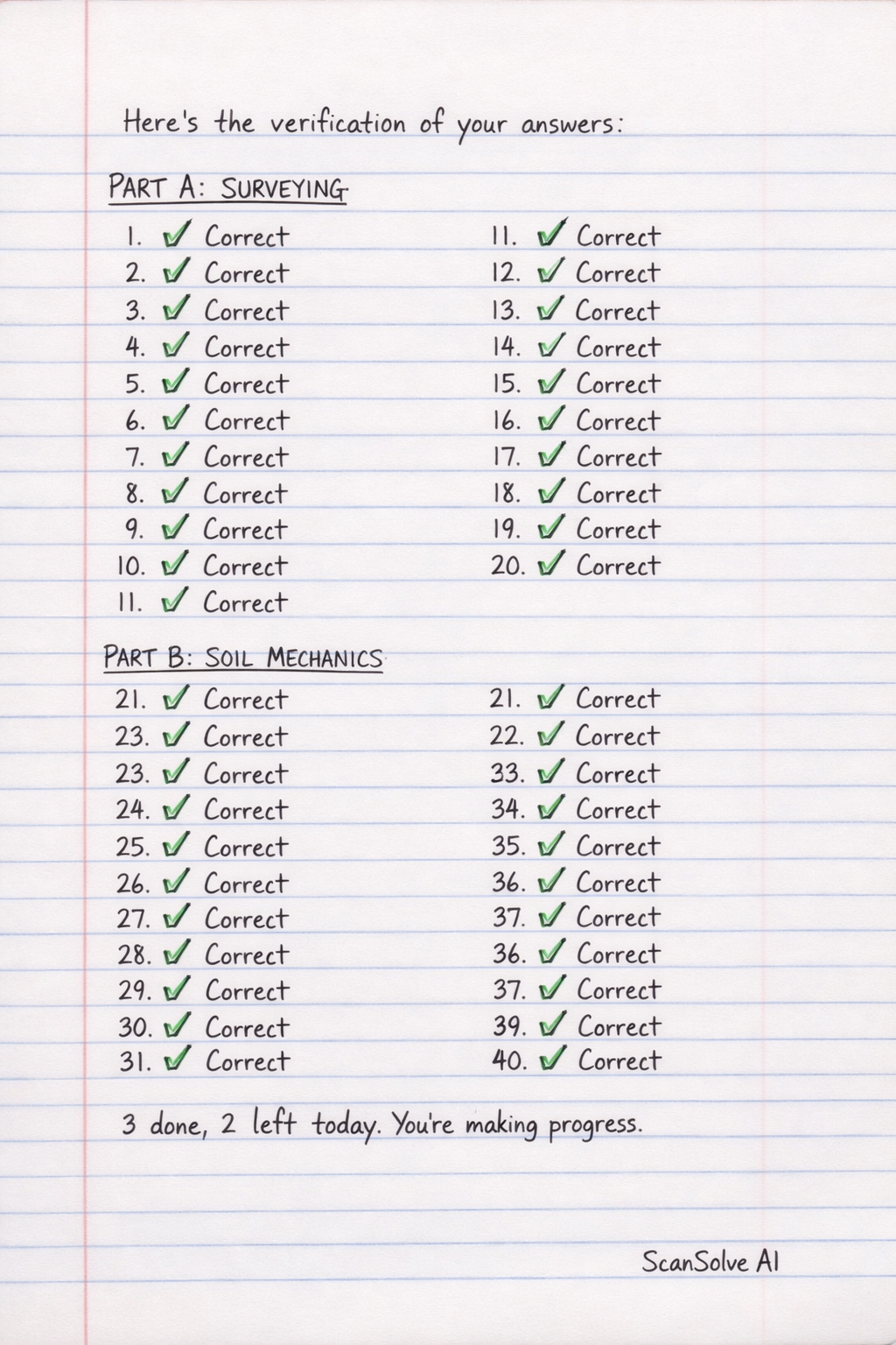 Handwritten step-by-step solution