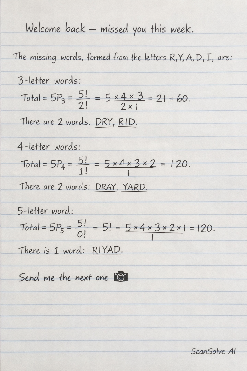 Handwritten step-by-step solution preview