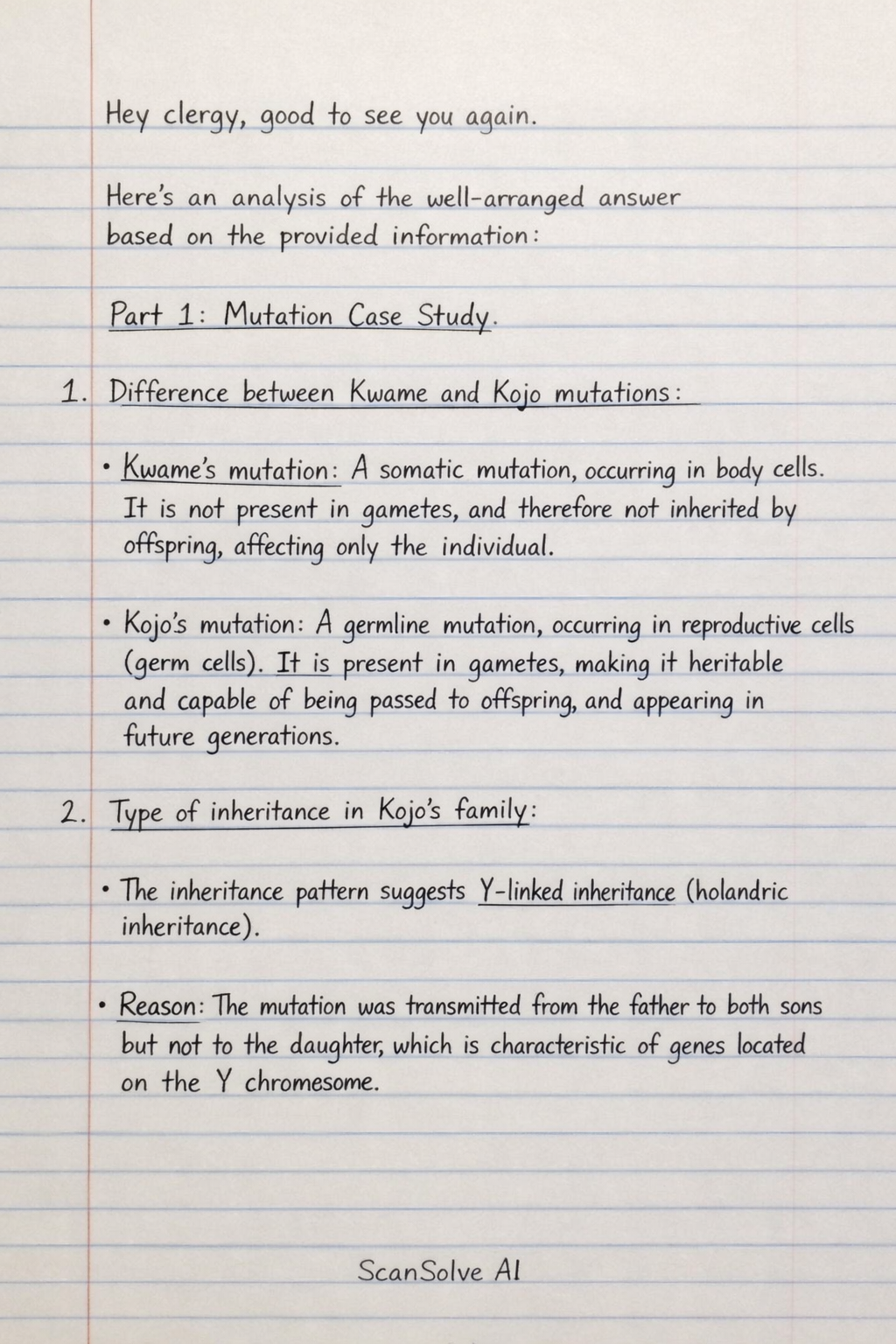 Handwritten step-by-step solution