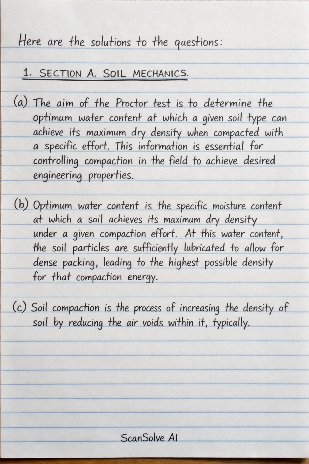 Handwritten step-by-step solution