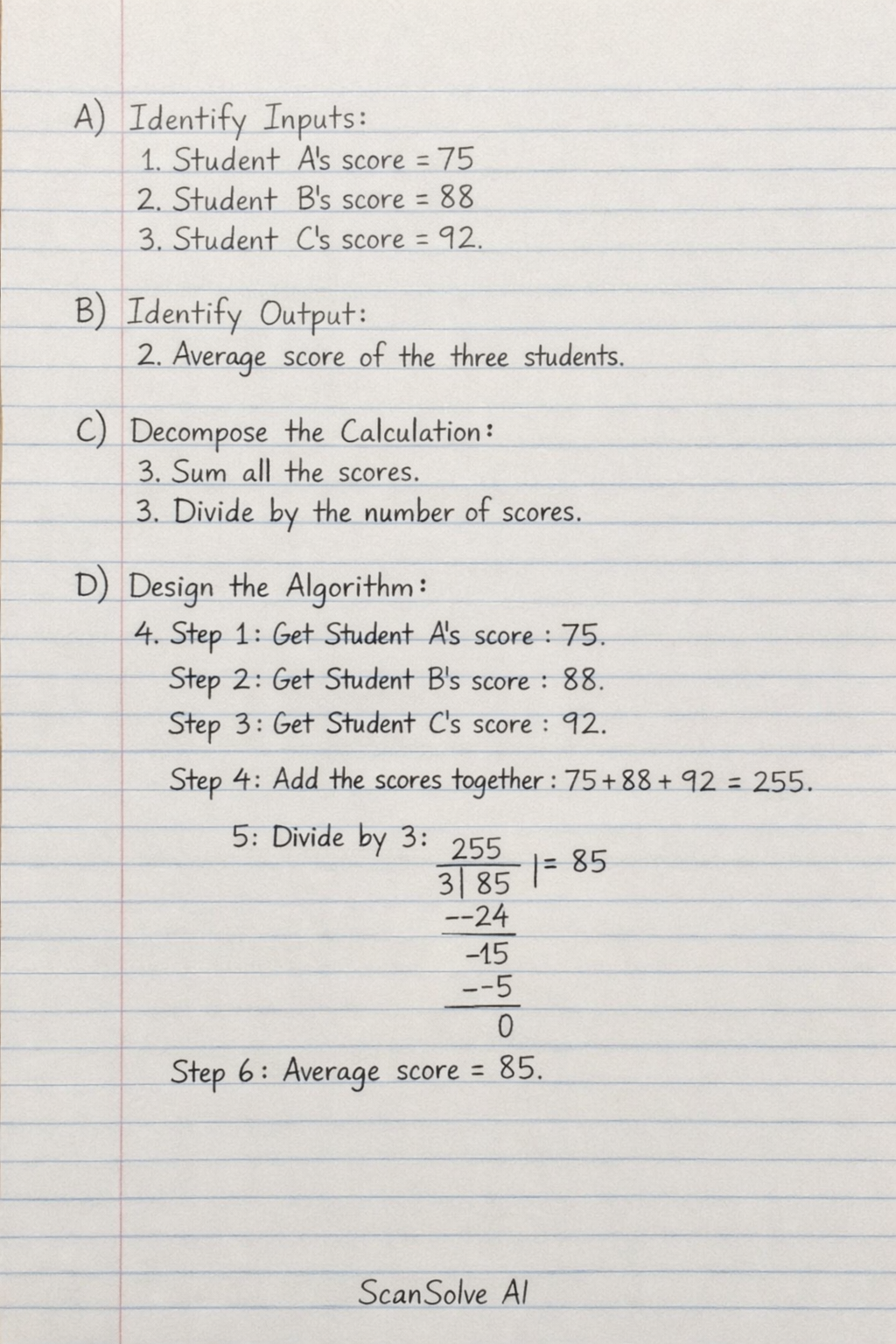 Handwritten step-by-step solution preview