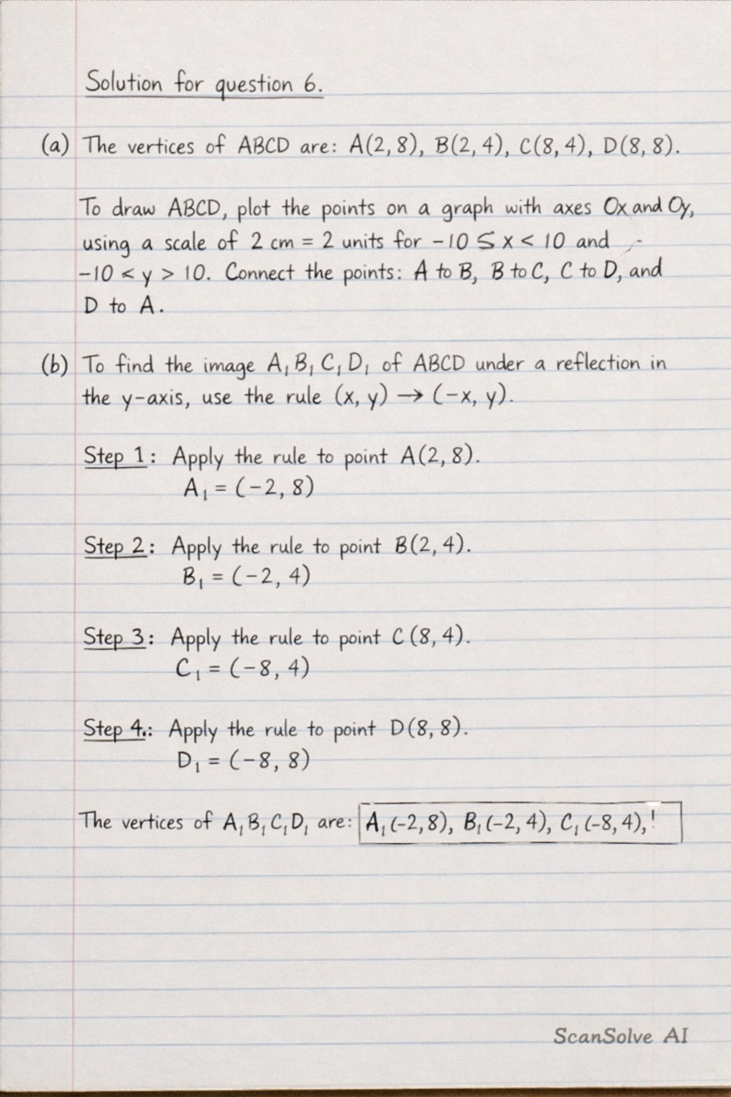 Handwritten step-by-step solution preview