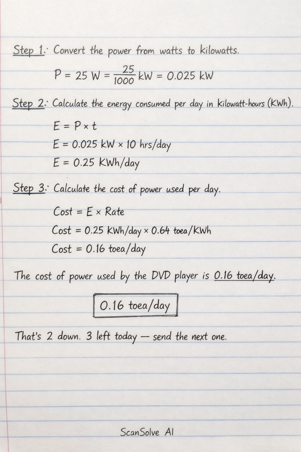 Handwritten step-by-step solution preview