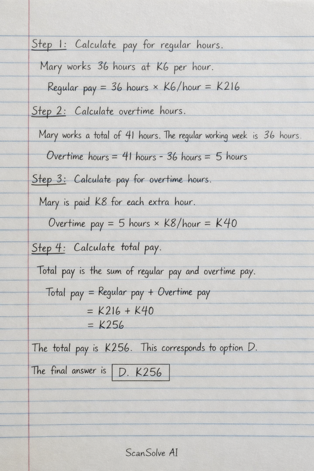 Handwritten step-by-step solution preview