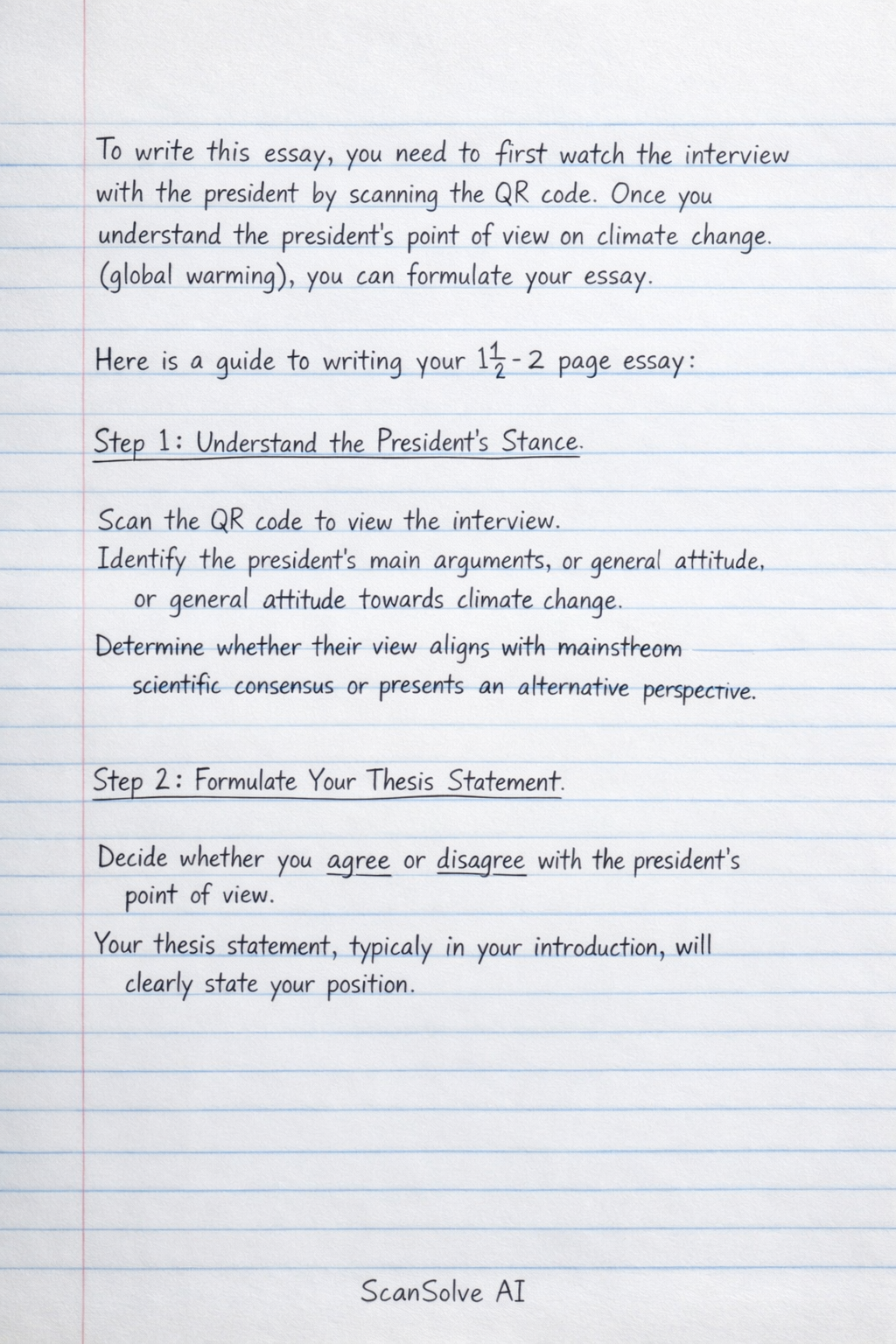 Handwritten step-by-step solution