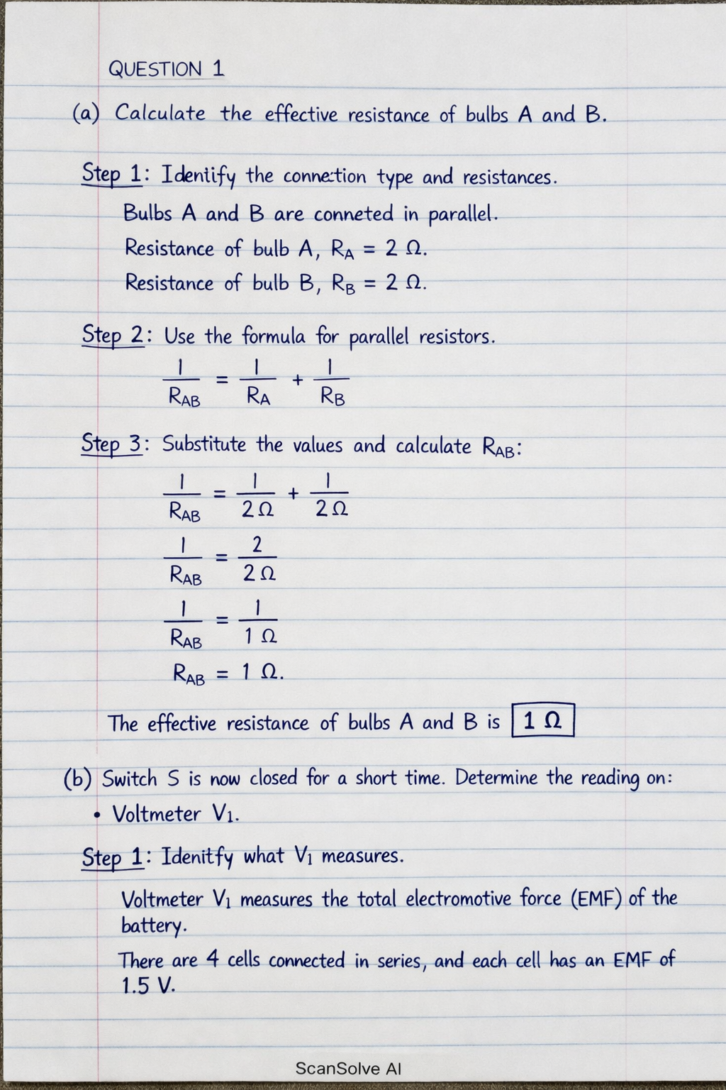 Handwritten step-by-step solution preview