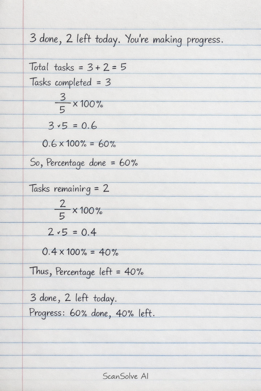 Handwritten step-by-step solution