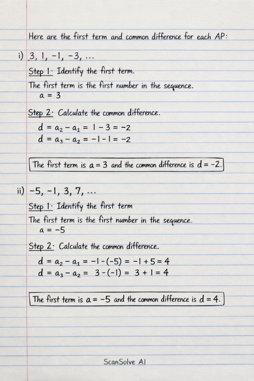 Handwritten step-by-step solution preview