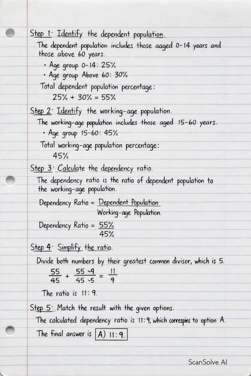 Handwritten step-by-step solution preview