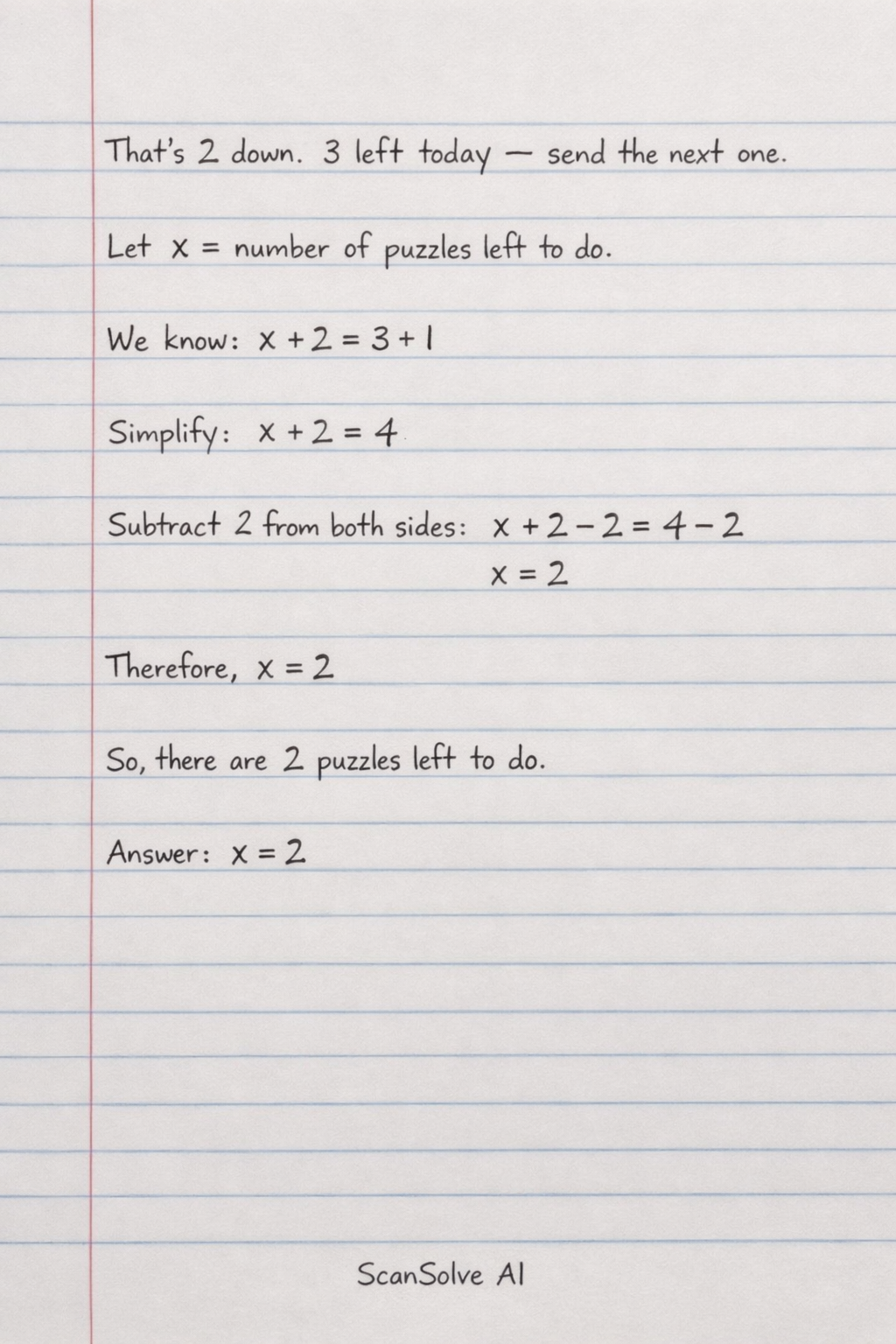 Handwritten step-by-step solution preview