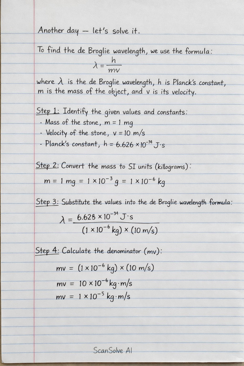 Handwritten step-by-step solution preview