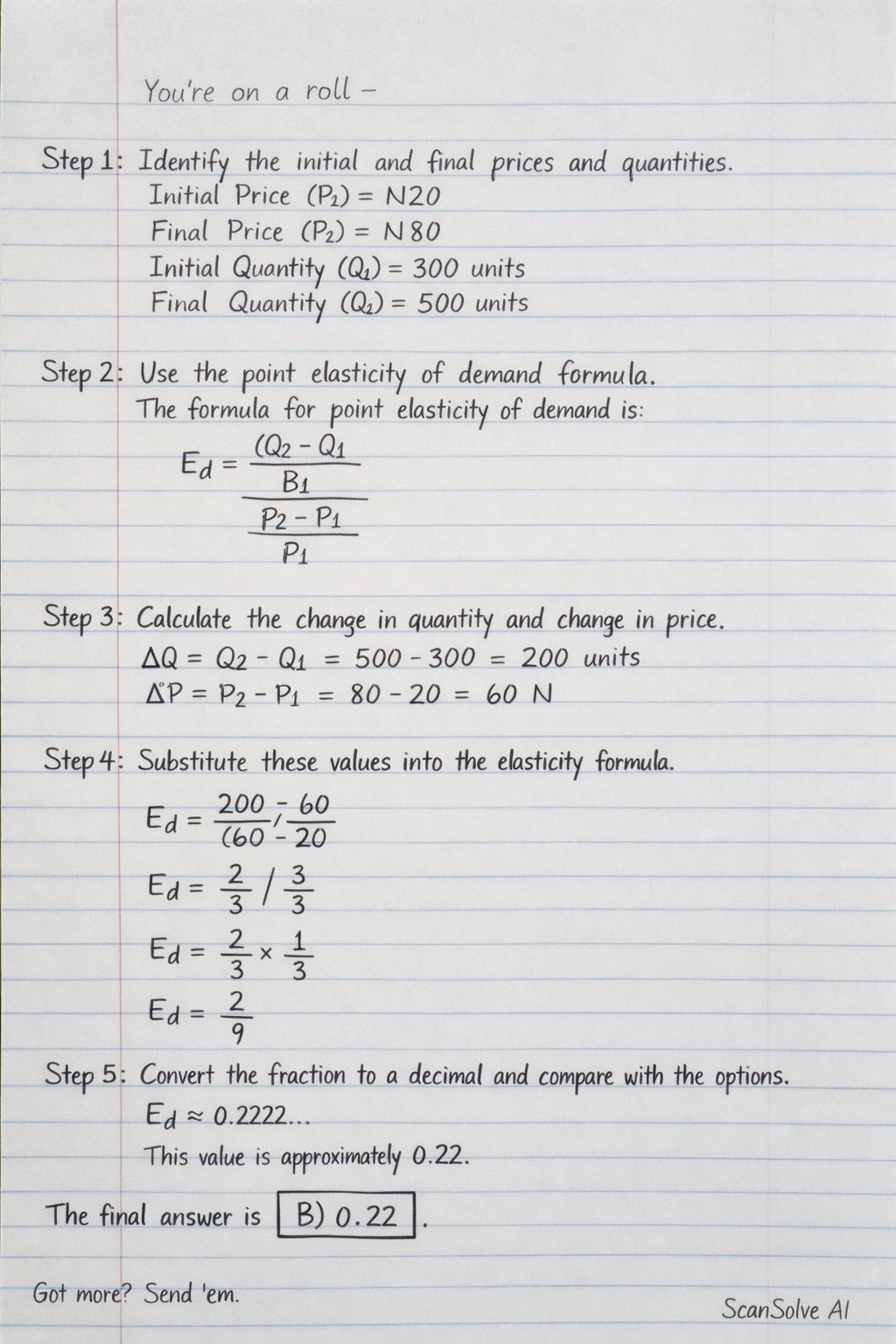 Handwritten step-by-step solution preview
