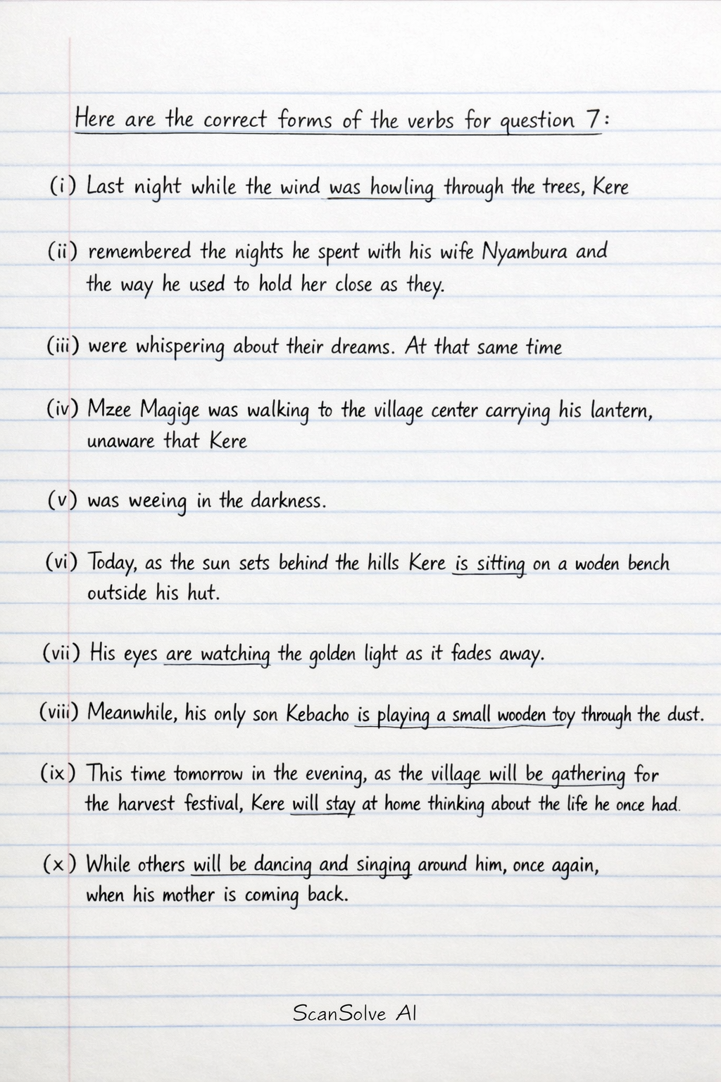 Handwritten step-by-step solution preview