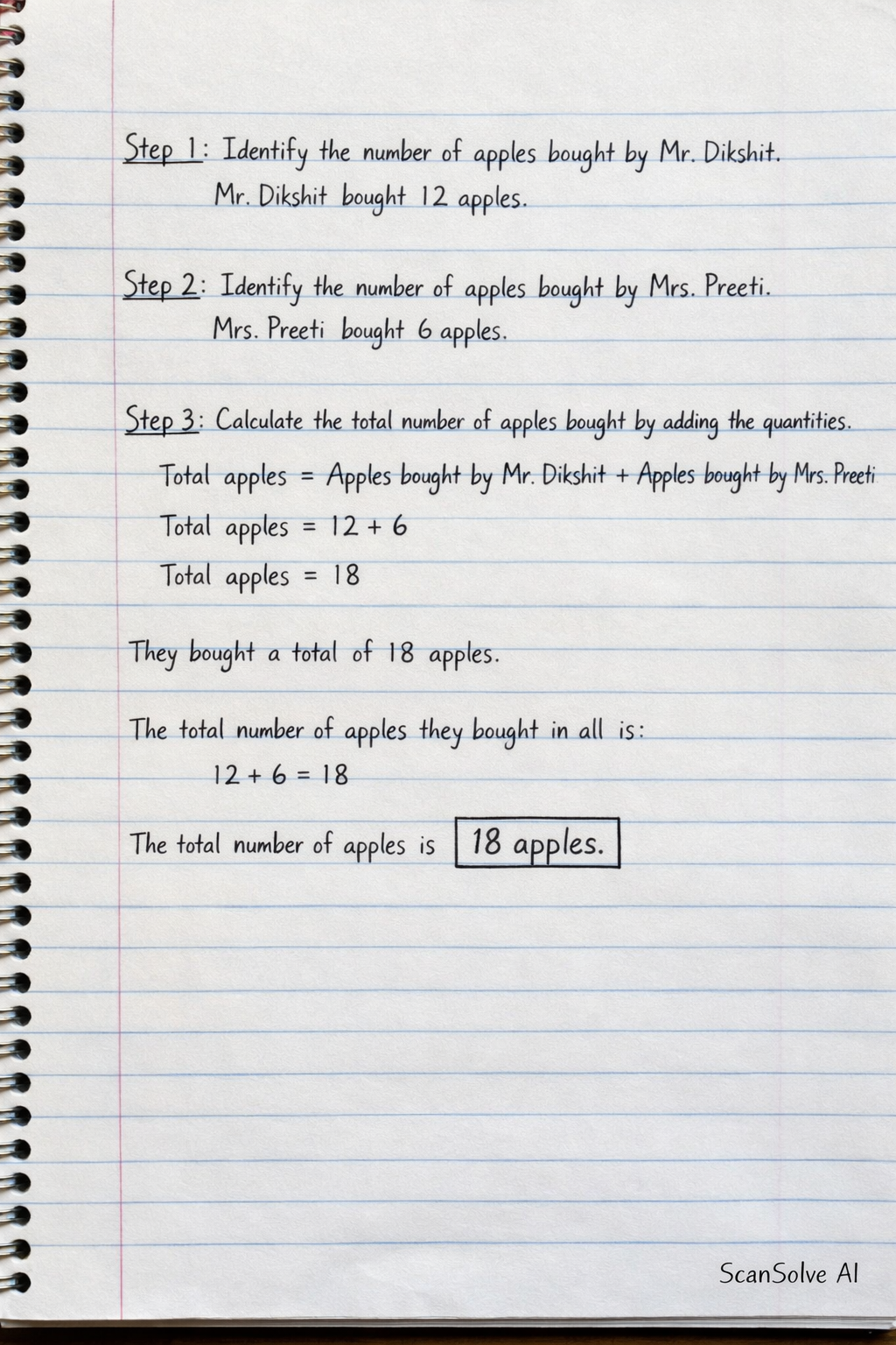 Handwritten step-by-step solution preview