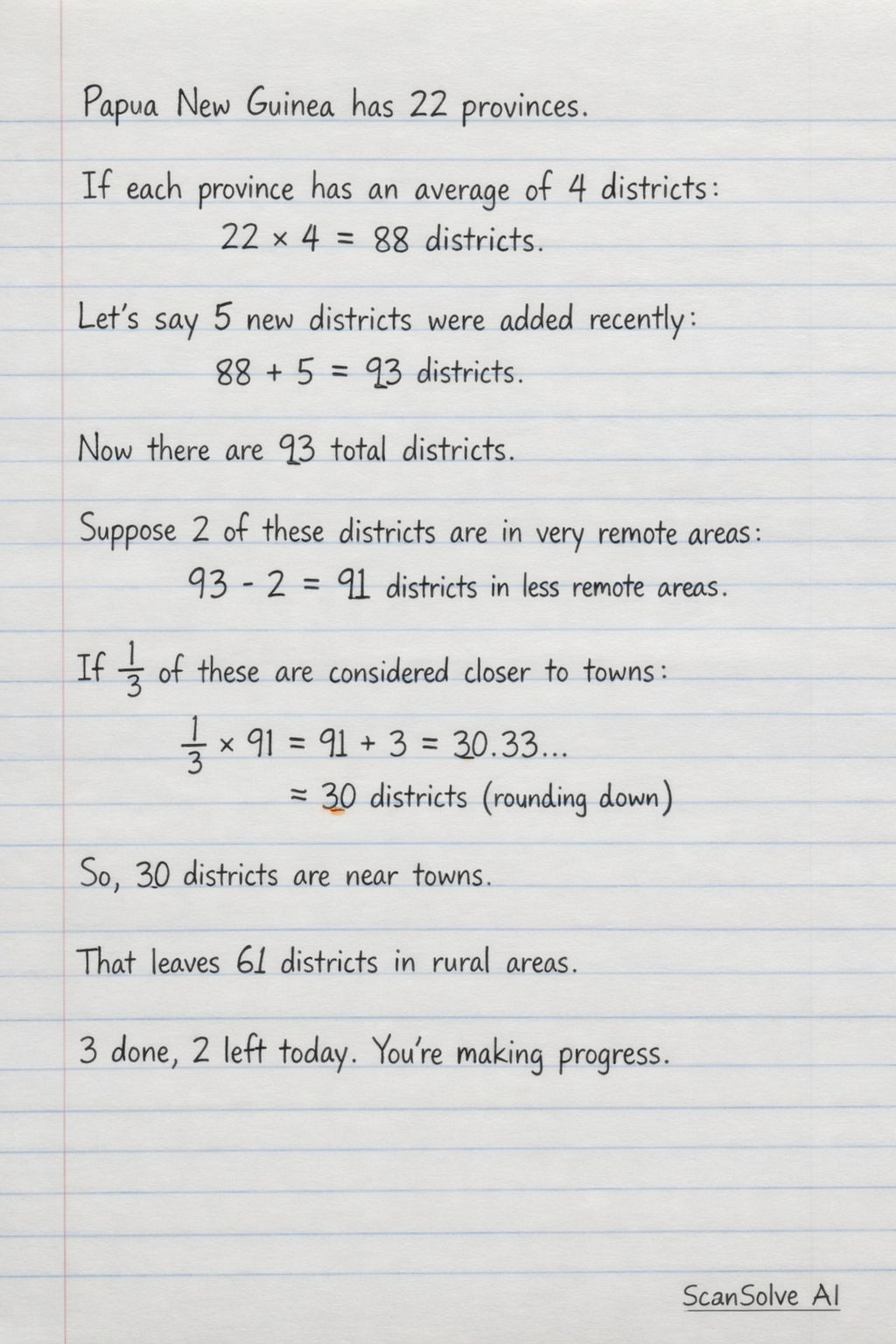 Handwritten step-by-step solution preview