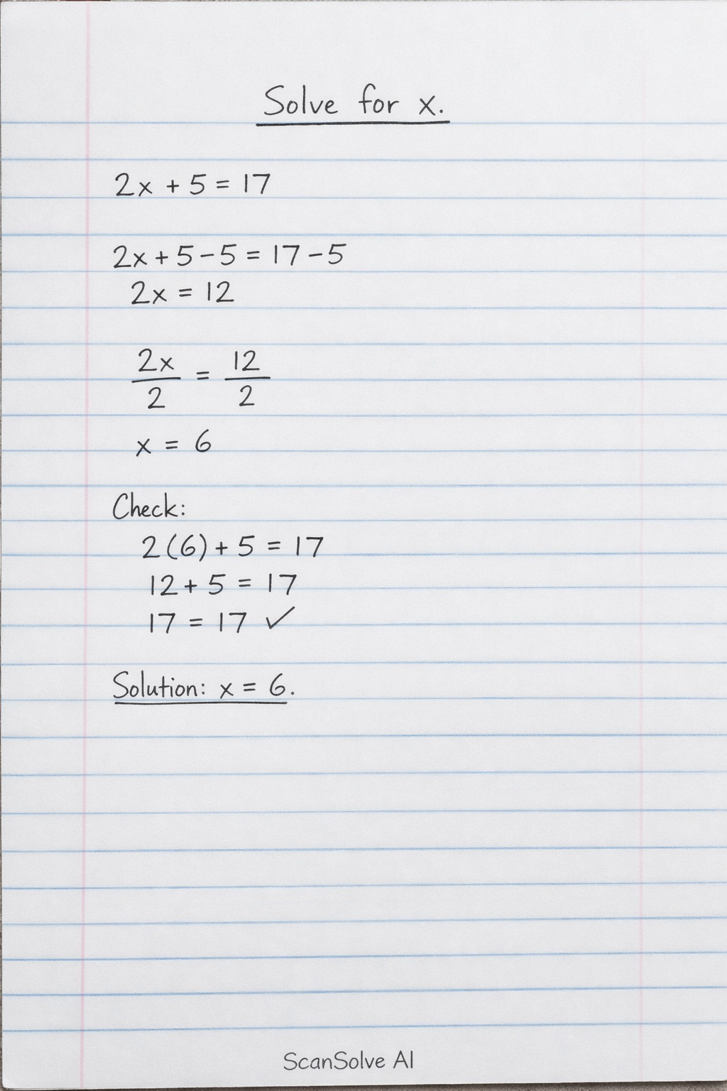 Handwritten step-by-step solution preview
