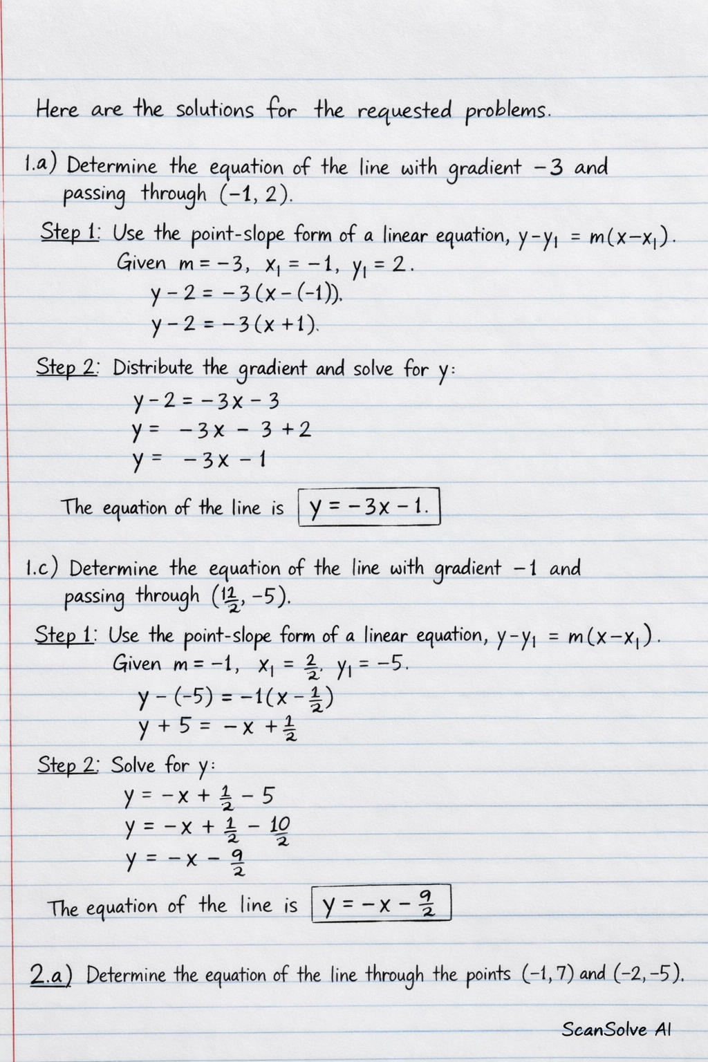 Handwritten step-by-step solution preview