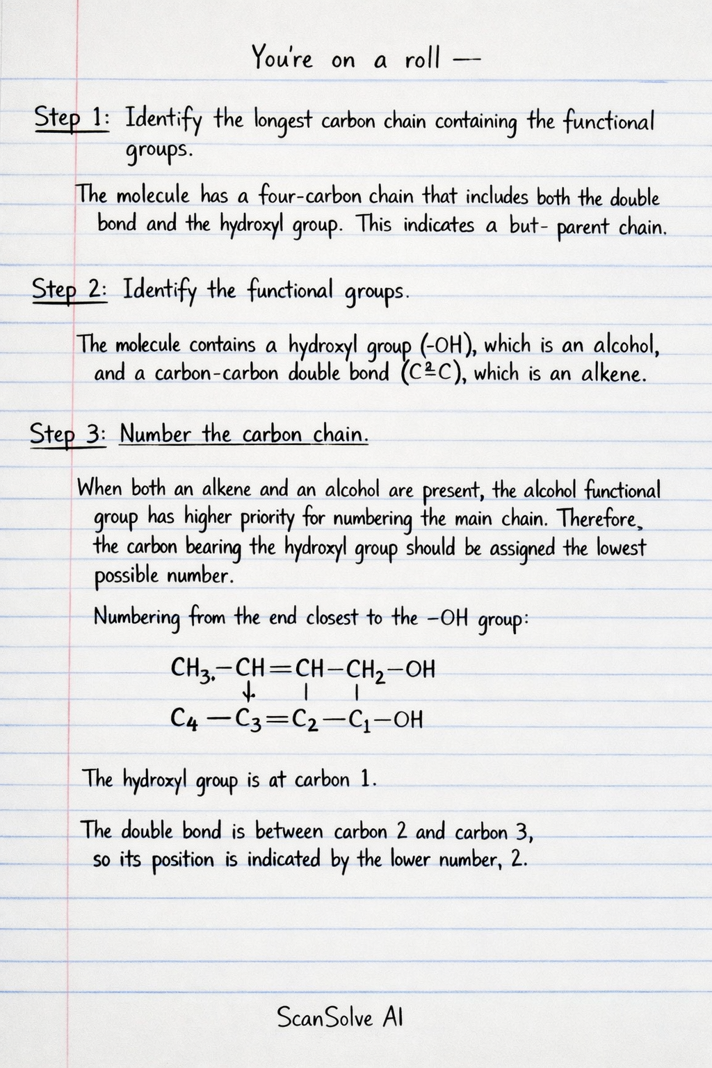Handwritten step-by-step solution preview