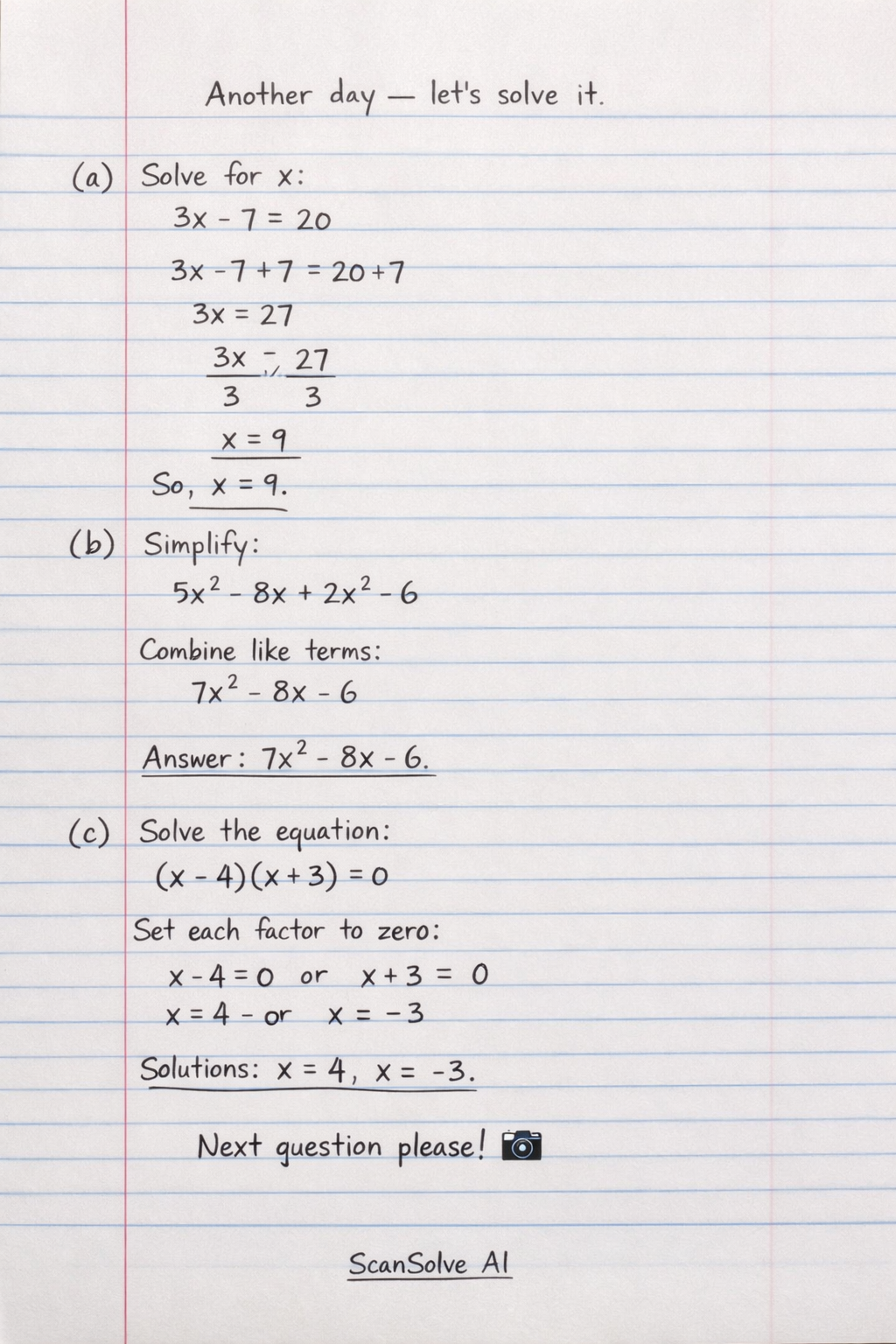 Handwritten step-by-step solution preview