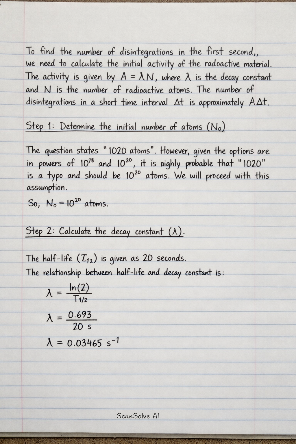 Handwritten step-by-step solution preview