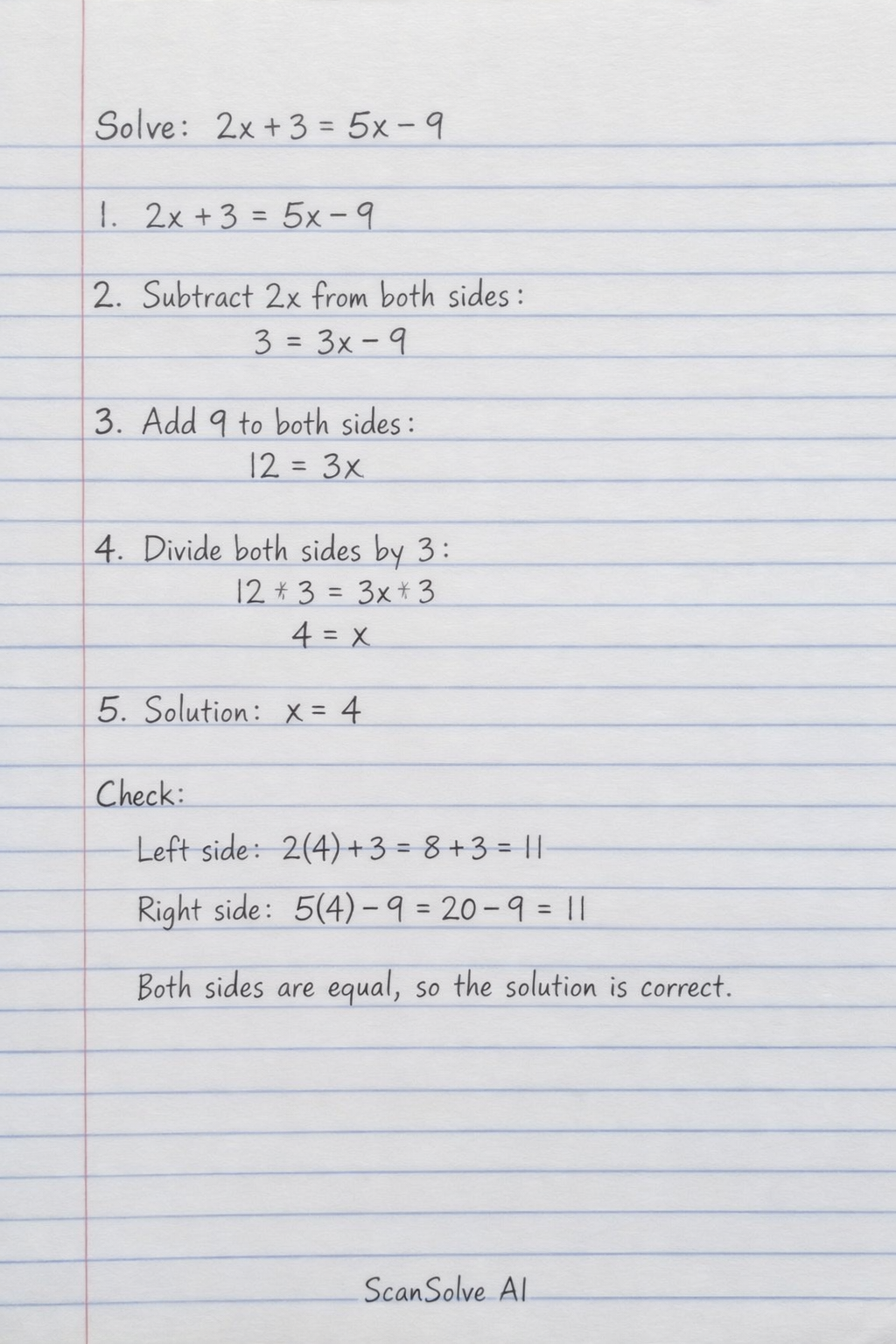 Handwritten step-by-step solution preview