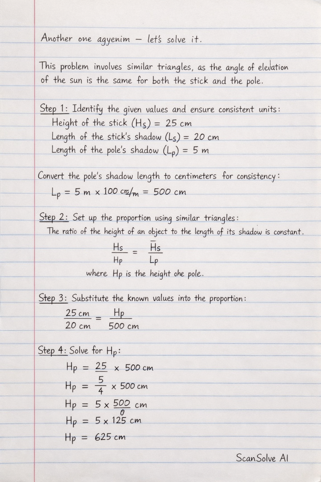 Handwritten step-by-step solution preview