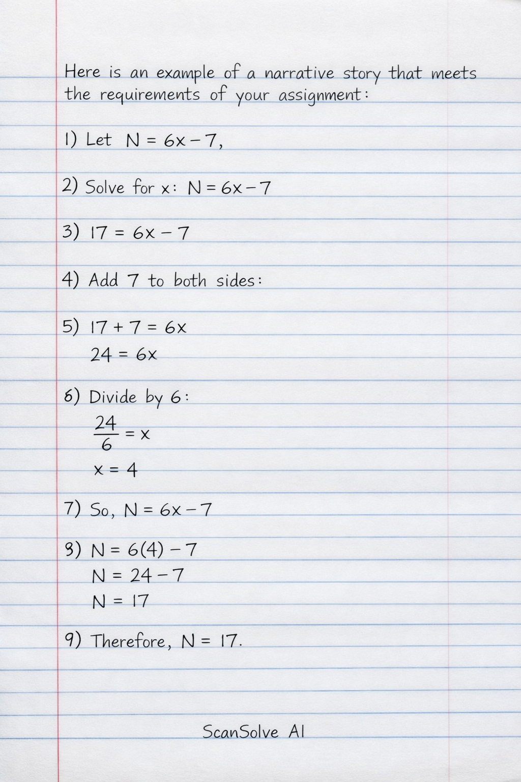 Handwritten step-by-step solution preview