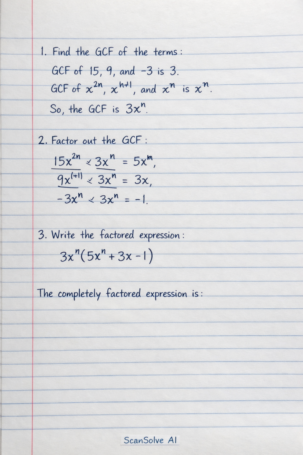 Handwritten step-by-step solution preview