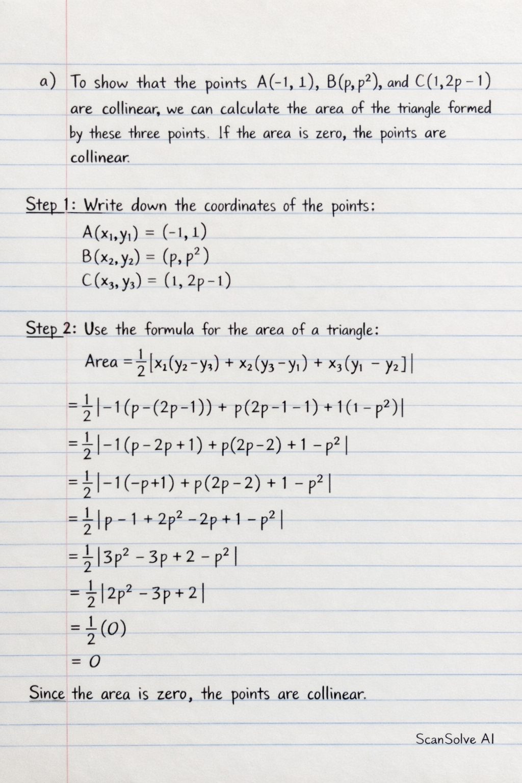 Handwritten step-by-step solution preview