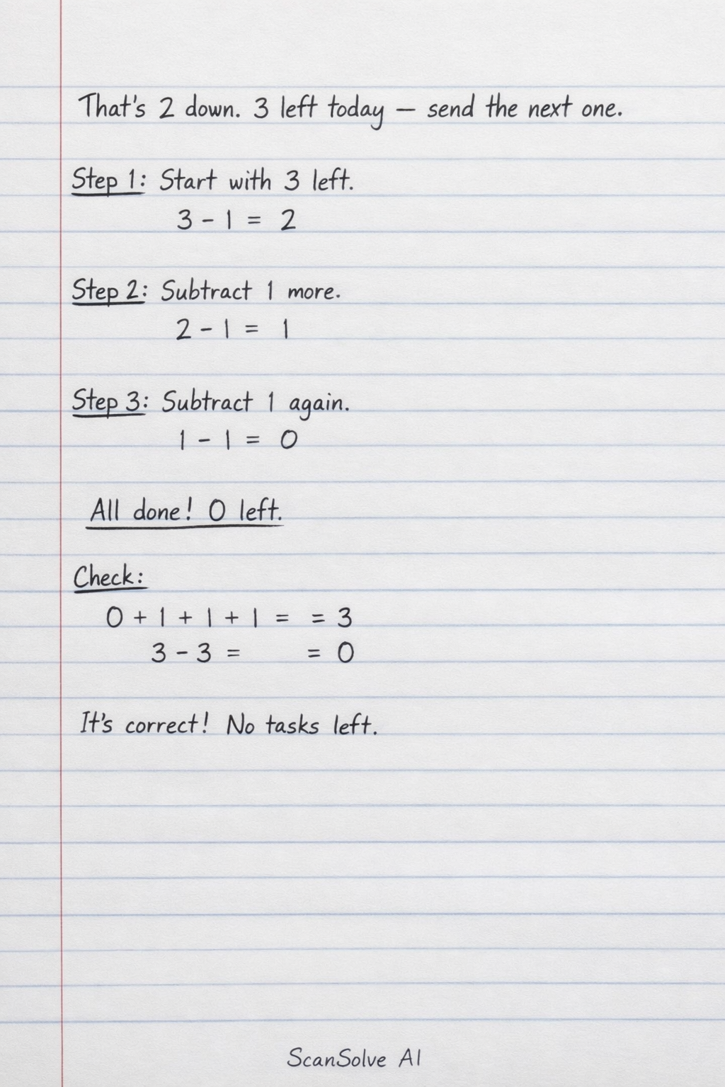 Handwritten step-by-step solution preview