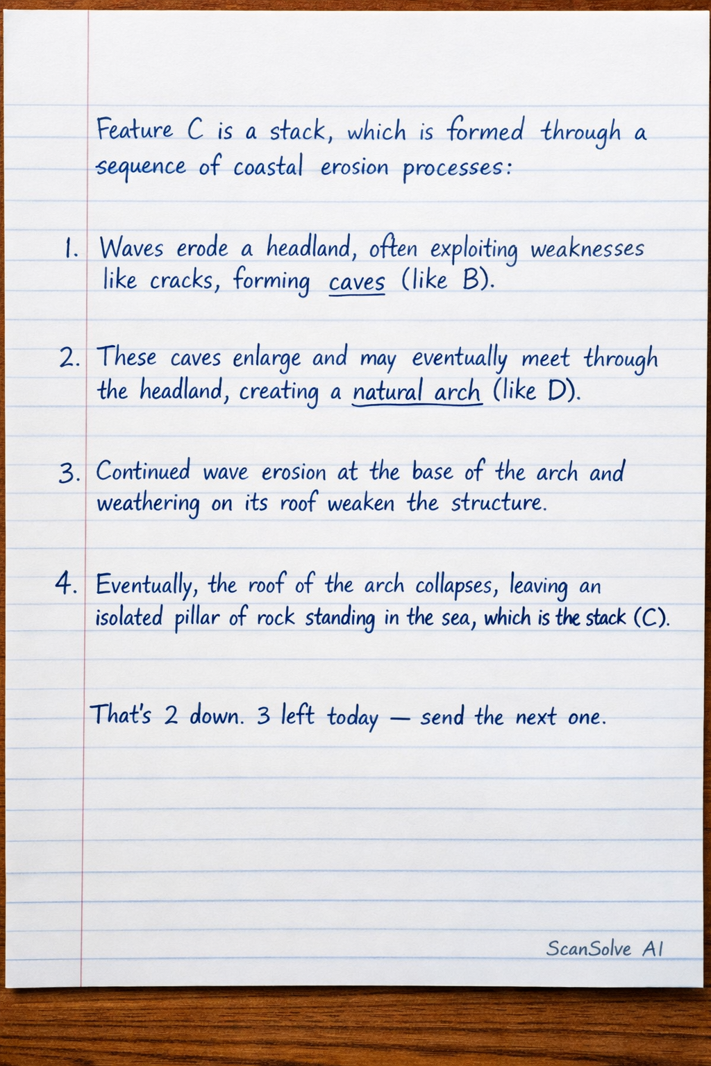 Handwritten step-by-step solution