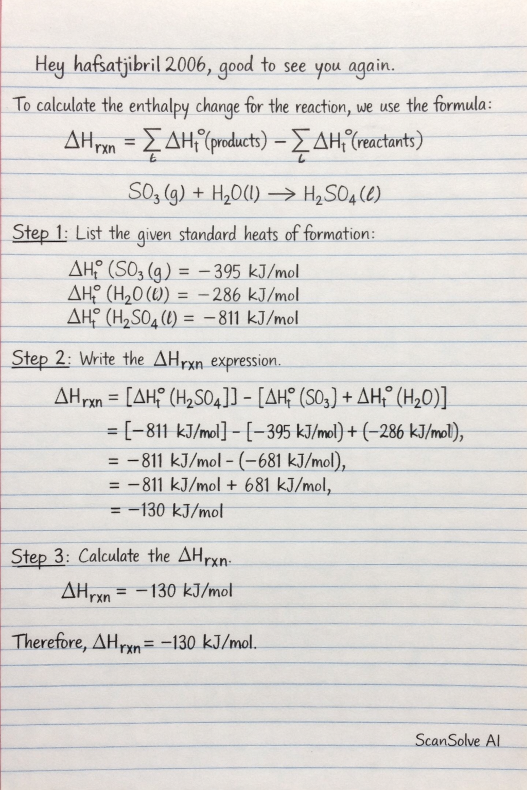 Handwritten step-by-step solution preview