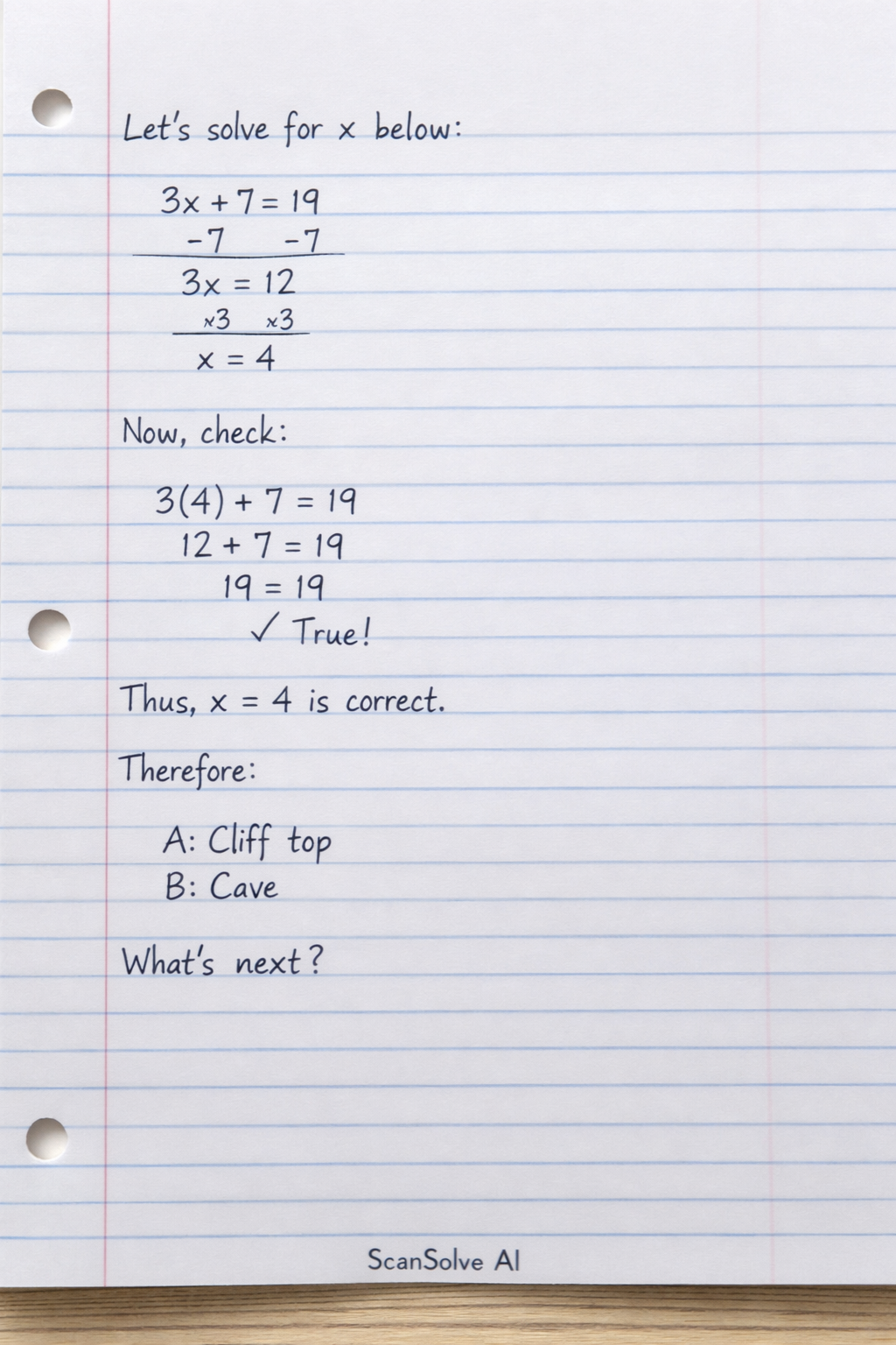 Handwritten step-by-step solution preview
