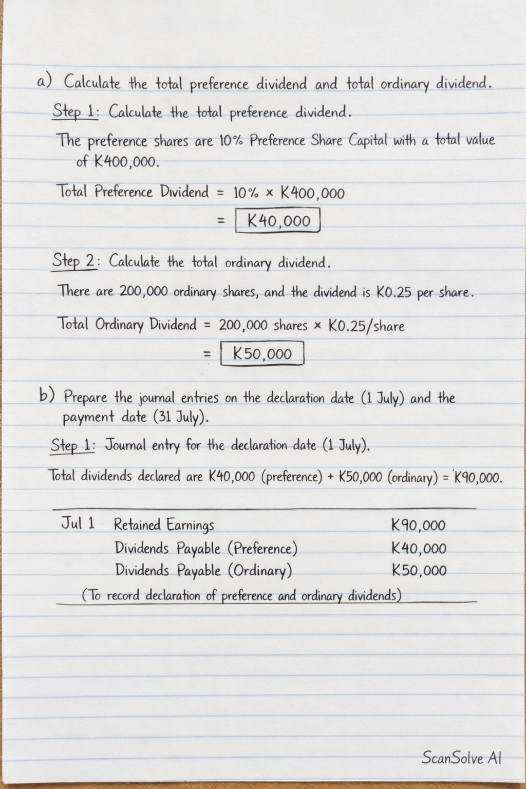 Handwritten step-by-step solution preview