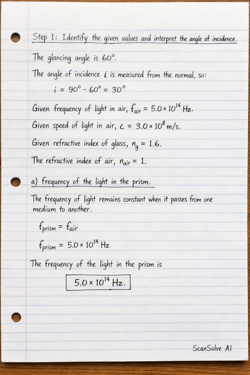 Handwritten step-by-step solution preview