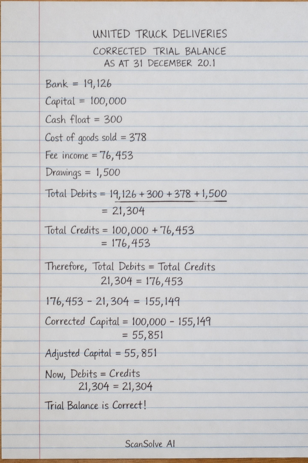 Handwritten step-by-step solution preview