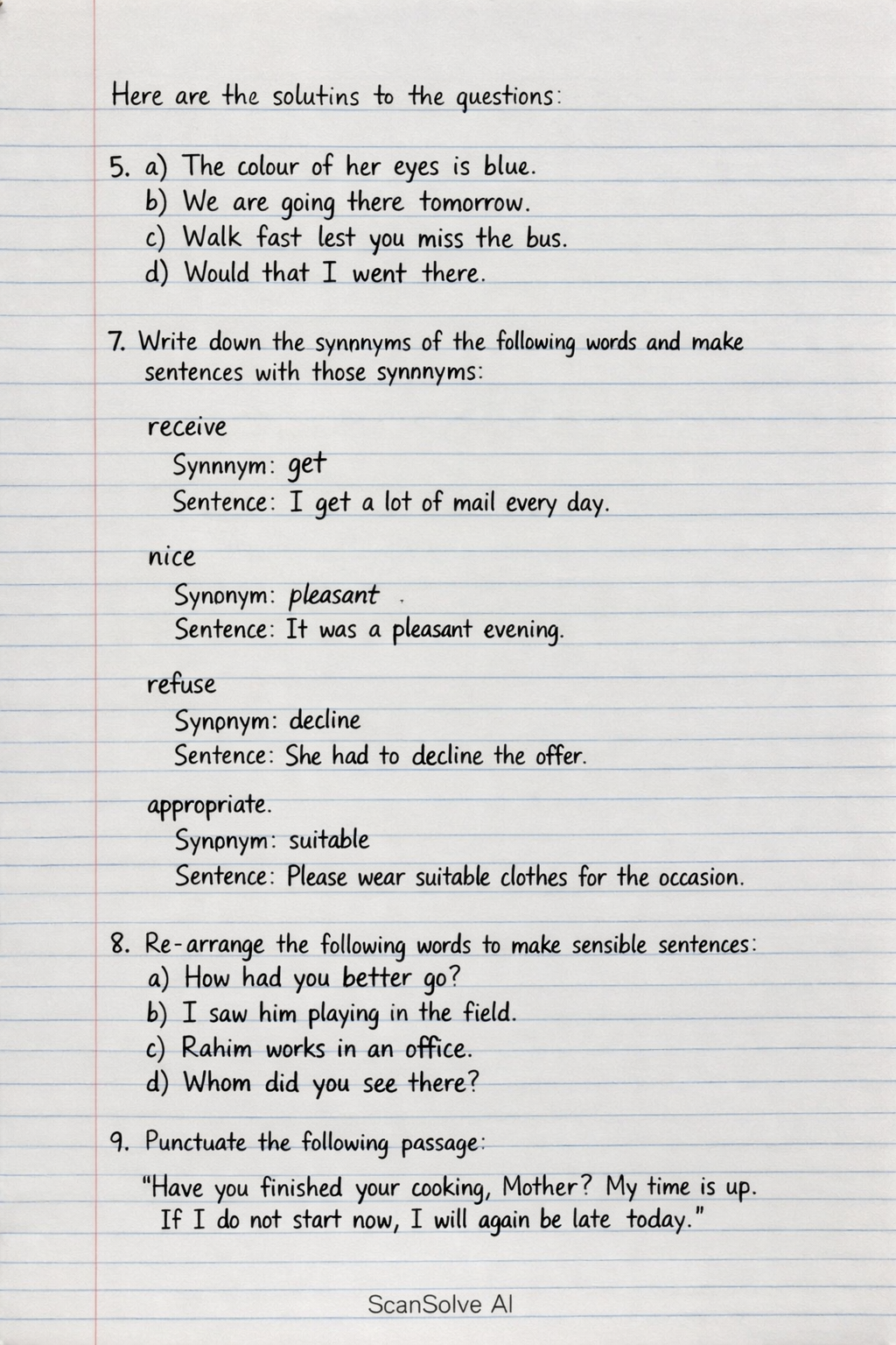 Handwritten step-by-step solution preview